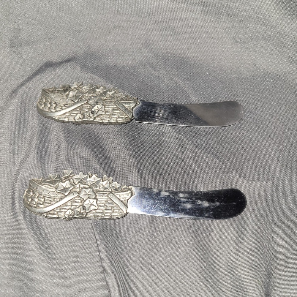 Longaberger Basket Butter Knife Spreader Set Of 2